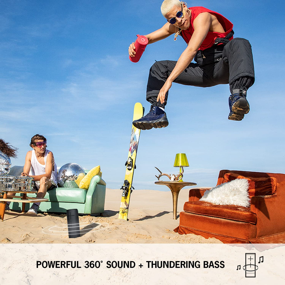 Ultimate Ears MEGABOOM 3 Portable Wireless Bluetooth Speaker (Powerful Sound + Thundering Bass, Bluetooth, Magic Button, Waterproof, Battery 20 hours) - Night Black Night Black Single