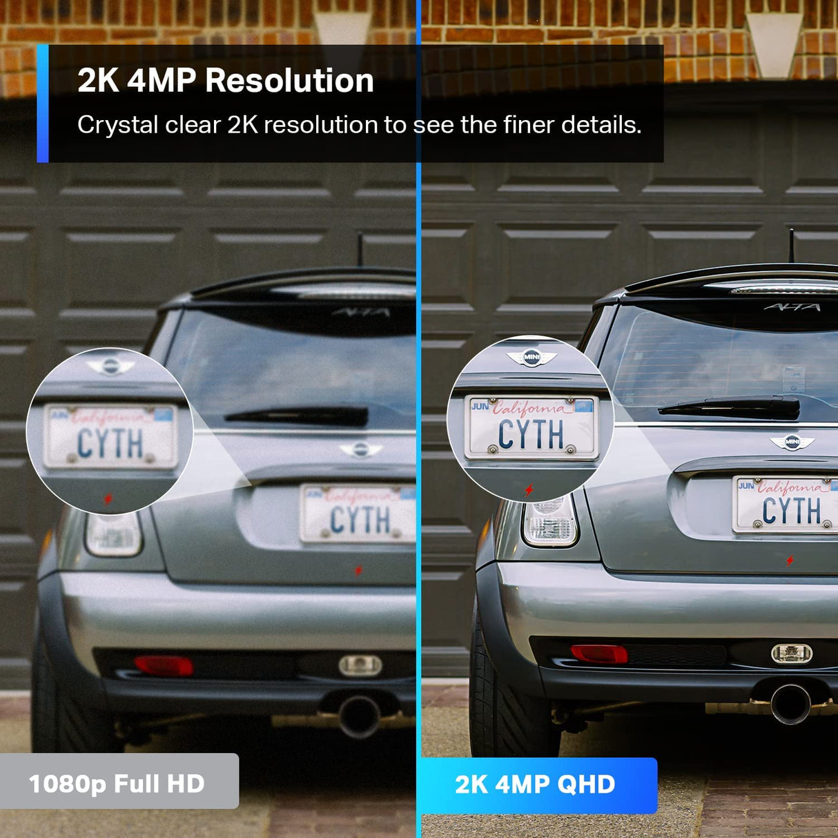 TP-Link Tapo 2K 4MP QHD Security Camera Outdoor Wired, IP66 Weatherproof, Motion/Person Detection, Works with Alexa & Google Home, Built-in Siren, Night Vision, Cloud/SD Card Storage (Tapo C320WS) 2K w/ Starlight Sensor