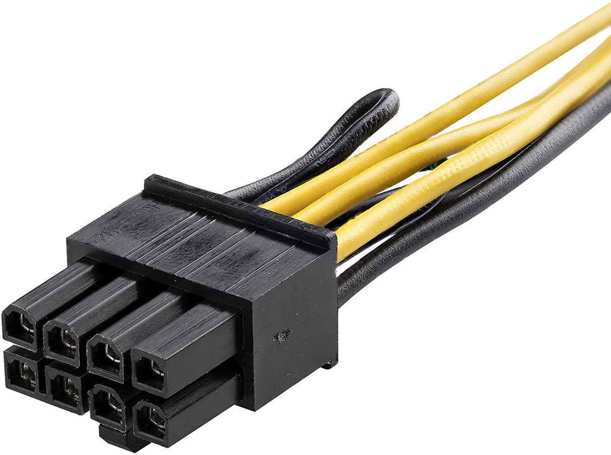StarTech.com PCI Express 6 pin to 8 pin Power Adapter Cable - Power cable - 6 pin PCIe power (F) to 8 pin PCIe power (M) - 6.1 in - yellow - PCIEX68ADAP,Black, Yellow
