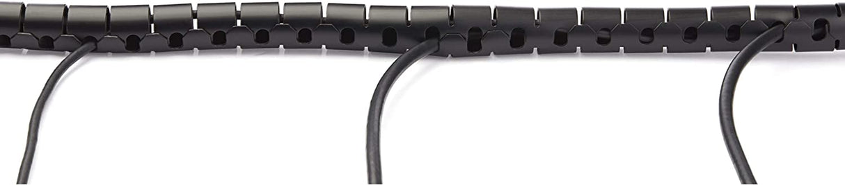 StarTech.com 2.5m (8.2ft) Cable Management Sleeve - 1.8" Diameter - Expandable Coiled Cord Organizer w/Cable Loading Tool (CMSCOILED4)