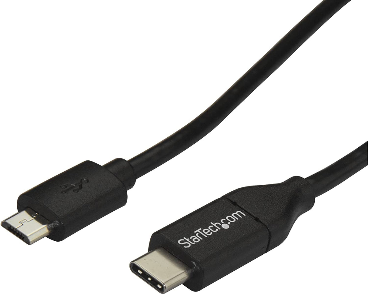 StarTech.com USB C to Micro USB Cable 2m 6ft - USB-C to Micro USB Charge Cable - USB 2.0 Type C to Micro B - Thunderbolt 3 Compatible (USB2CUB2M) 6 ft/ 2 m
