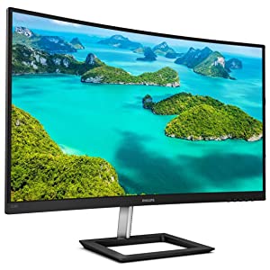 Philips 328E1CA 32" Curved Monitor, 4K UHD, 120% sRGB, Adaptive-Sync, Speakers, Vesa, 4Yr Advance Replacement Warranty 32 Inch 4K UHD E10 Line | Curved