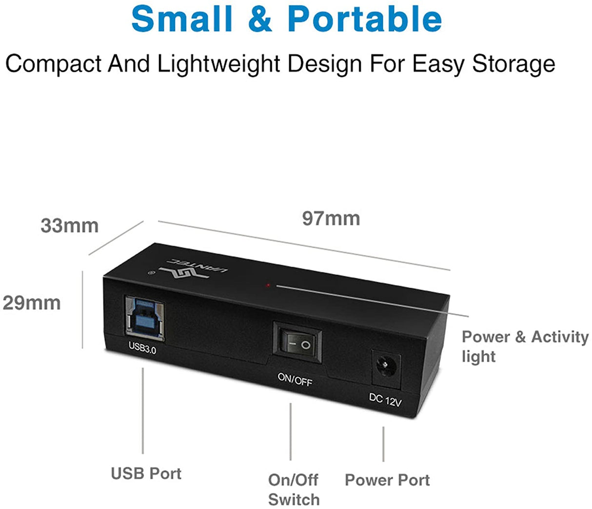 Vantec CB-ST00U3 NexStar USB 3.0 to SATA 6Gbps Optical/Storage Adapter, Black