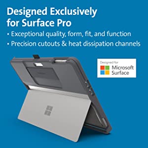Kensington Blackbelt Surface Pro 9 Rugged Case - Platinum (K97621WW)