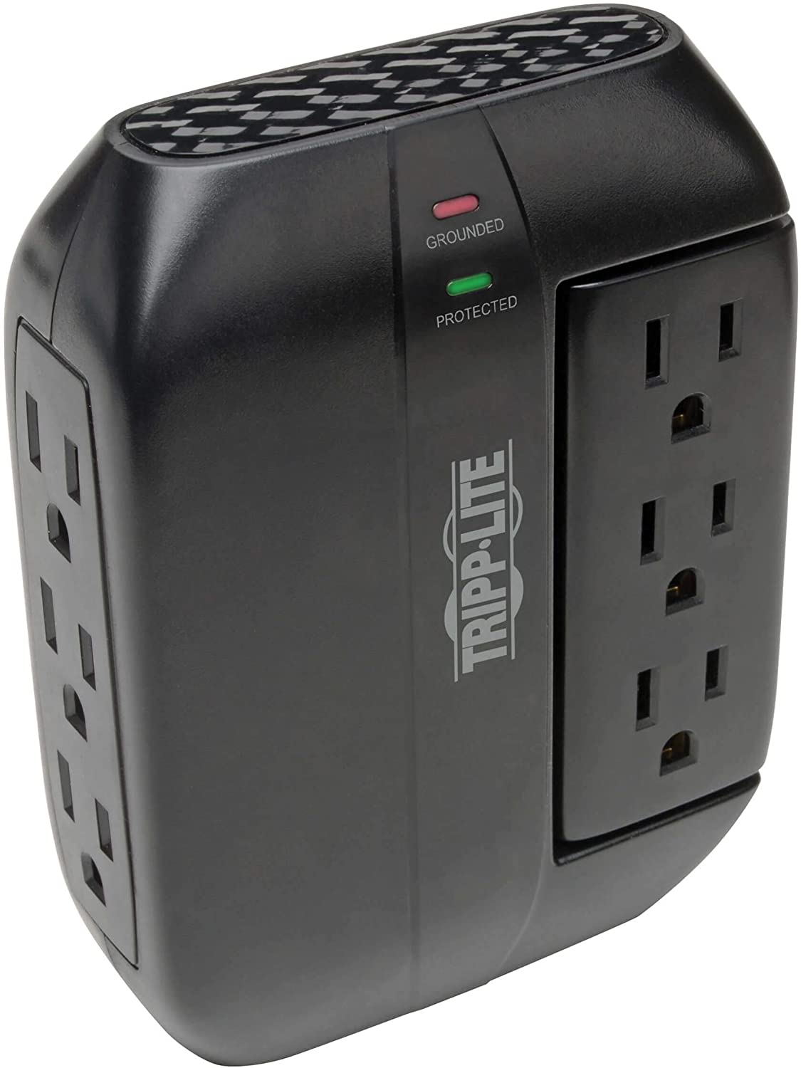 Tripp Lite SWIVEL6 6 Outlet Surge Protector Power Strip, 3 Rotatable Outlets, Black, Lifetime Limited Warranty & Dollar 20,000 Insurance 6 Rotatable Outlet Direct Plug-in Outlet