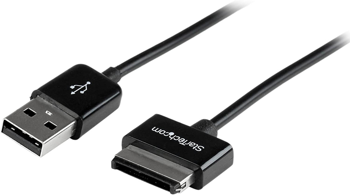 StarTech.com 3m Dock Connector to USB Cable for ASUS® Transformer Pad and Eee Pad Transformer (TF101, etc.) / Slider - Data / Charge Cable (USB2ASDC3M),Black,10 ft / 3m Asus Dock Connector 10 ft / 3m