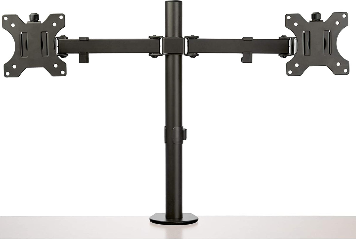 StarTech.com Desk Mount Dual Monitor Arm - Desk Clamp/Grommet VESA Monitor Mount for up to 32 inch Displays - Ergonomic Articulating Monitor Arm - Height Adjustable/Tilt/Swivel/Rotating (ARMDUAL2)