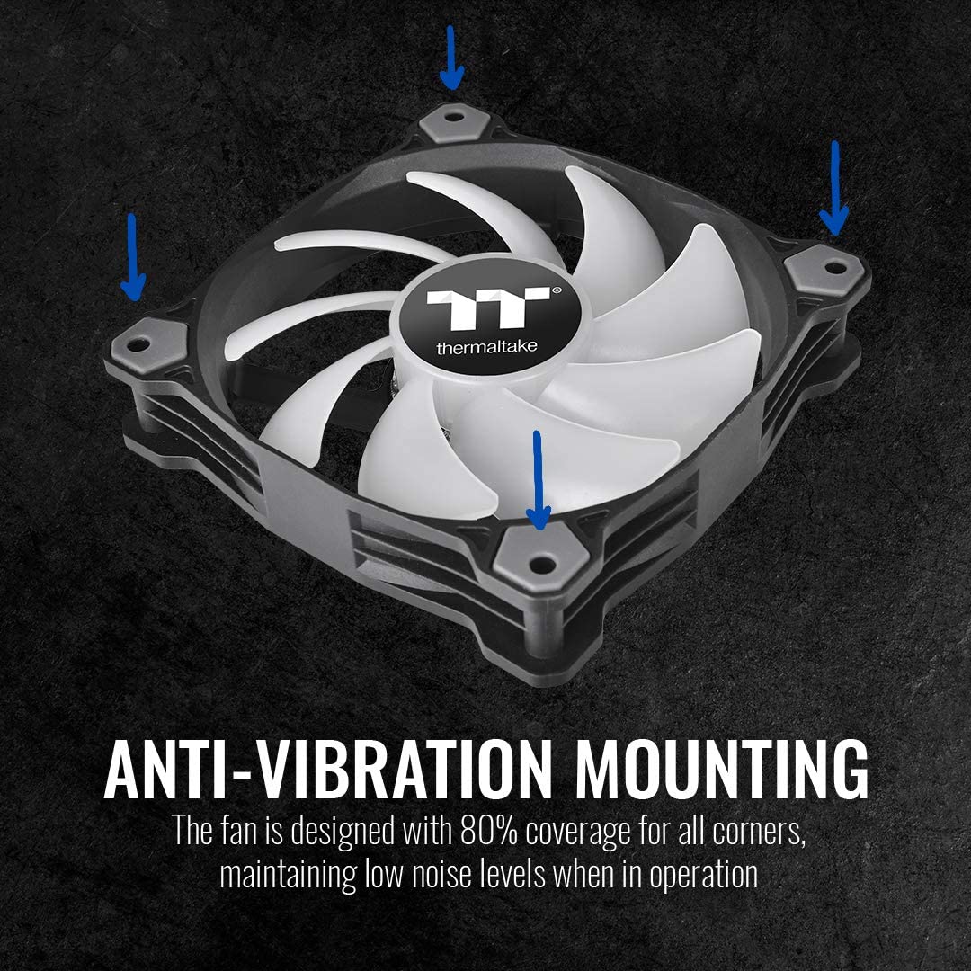 Thermaltake 140mm Pure A14 PWN Case Fan (Single Pack)-Blue CL-F110-PL14BU-B Blue 140mm