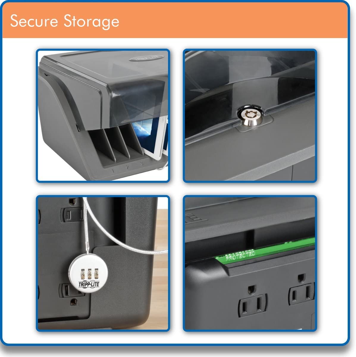 Tripp Lite (CSD1006AC) 10-Device Desktop AC Charging Station with Surge Protector for Tablets, Laptops and E-Readers Desktop 10 (AC)