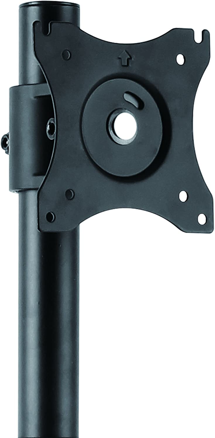 StarTech.com Vertical Dual Monitor Stand - Supports Monitors 13” to 27” - Adjustable - Computer Monitor Stand for Double Stacked VESA Monitors - Black (ARMBARDUOV) Black Stand