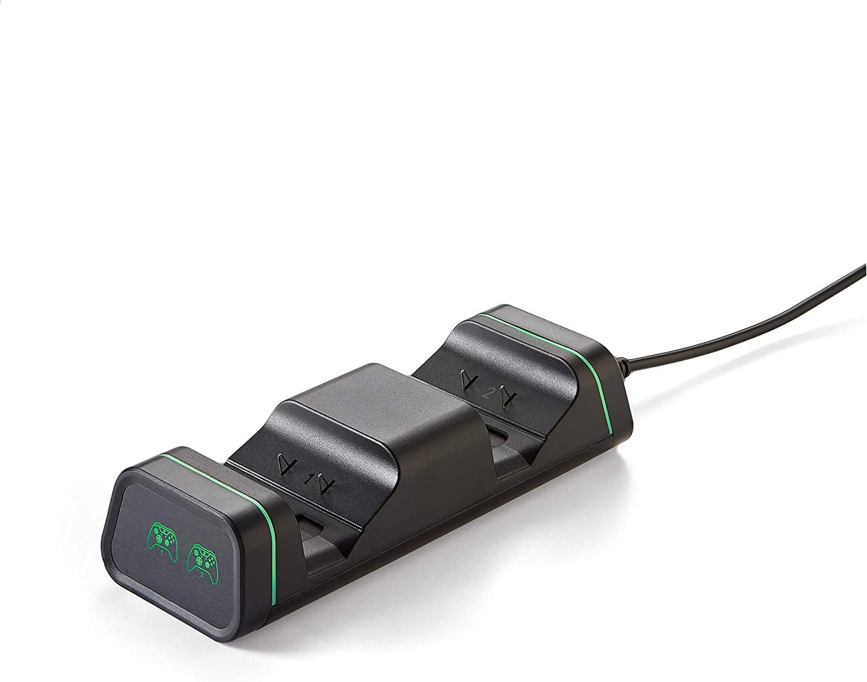 Verbatim Dual Controller Charger Compatible with Xbox Series X, Series S, One X, One S Includes 2 Pack Rechargeable Battery Packs Dual Charging Stand