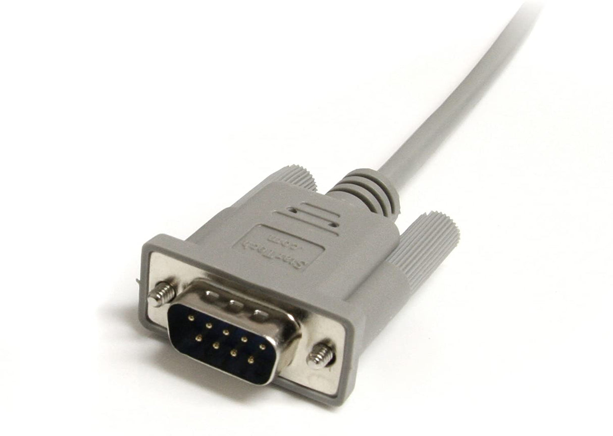 StarTech.com 6ft Straight Through Serial Cable - DB9 M/F (MXT100) Gray - M/F Gray - M/F 6 ft / 2m