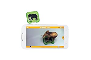 IVIEW popup Zoo Interactive 3D Flash Cards Game, Compatible for Apple/Android Tablets and Phones, Multicolor