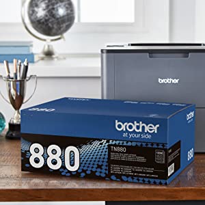 Brother Genuine Super High Yield Toner Cartridge, TN880, Replacement Black Toner, Page Yield Up To 12,000 Pages, Amazon Dash Replenishment Cartridge TN880 Black Toner