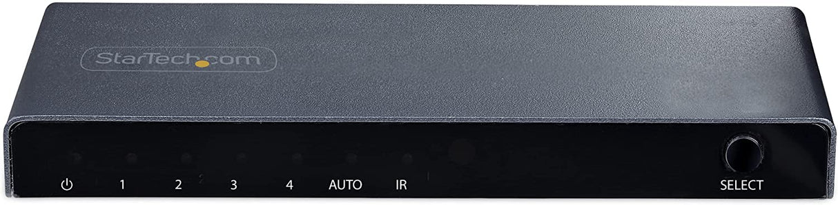 StarTech.com 4-Port 8K HDMI Switch, HDMI 2.1 Switcher 4K 120Hz HDR10+, 8K 60Hz UHD, HDMI Switch 4 in 1 Out, Auto/Manual Source Switching, Power Adapter and Remote Included (4PORT-8K-HDMI-SWITCH) 4 port