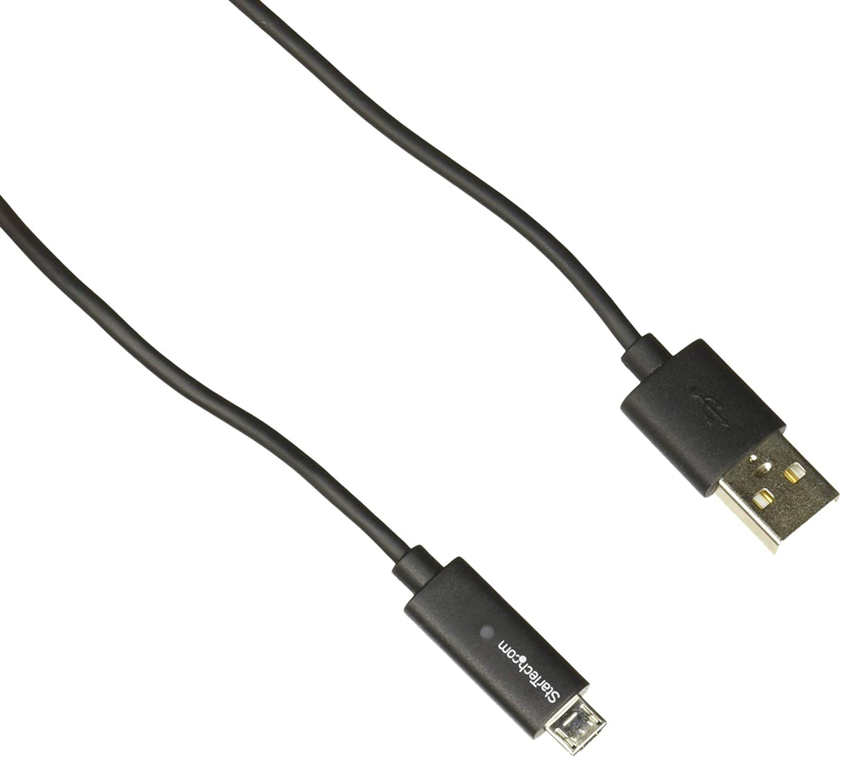 StarTech.com 1m / 3ft USB to Micro USB Cable with LED Charging Light - M/M USB to Micro USB Charging Cable - USB Charger Cable (USBAUBL1M)