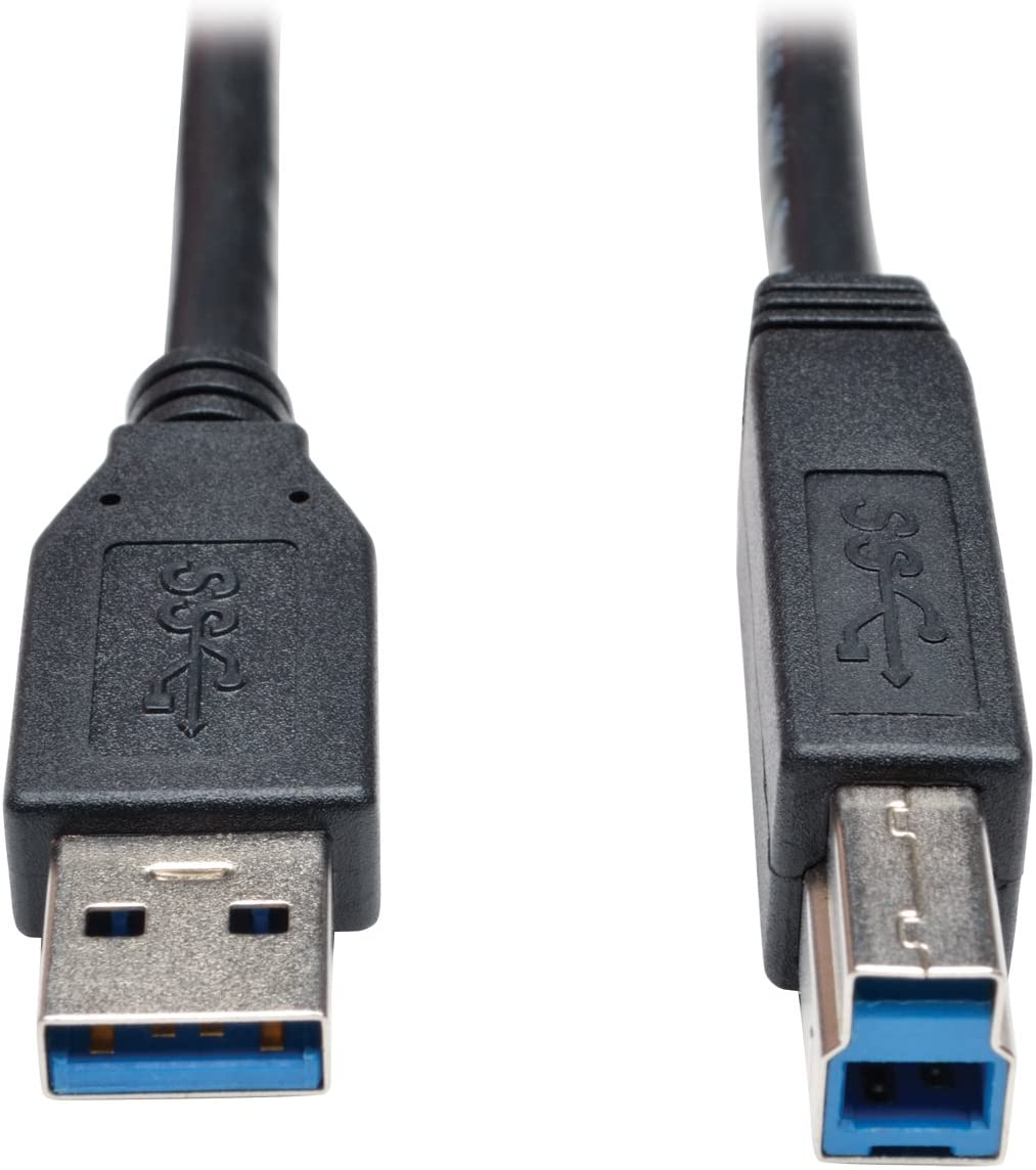 TRIPP LITE 6-Feet USB 3.0 SuperSpeed Device Cable 5 Gbps AB M/M, Black (U322-006-BK)