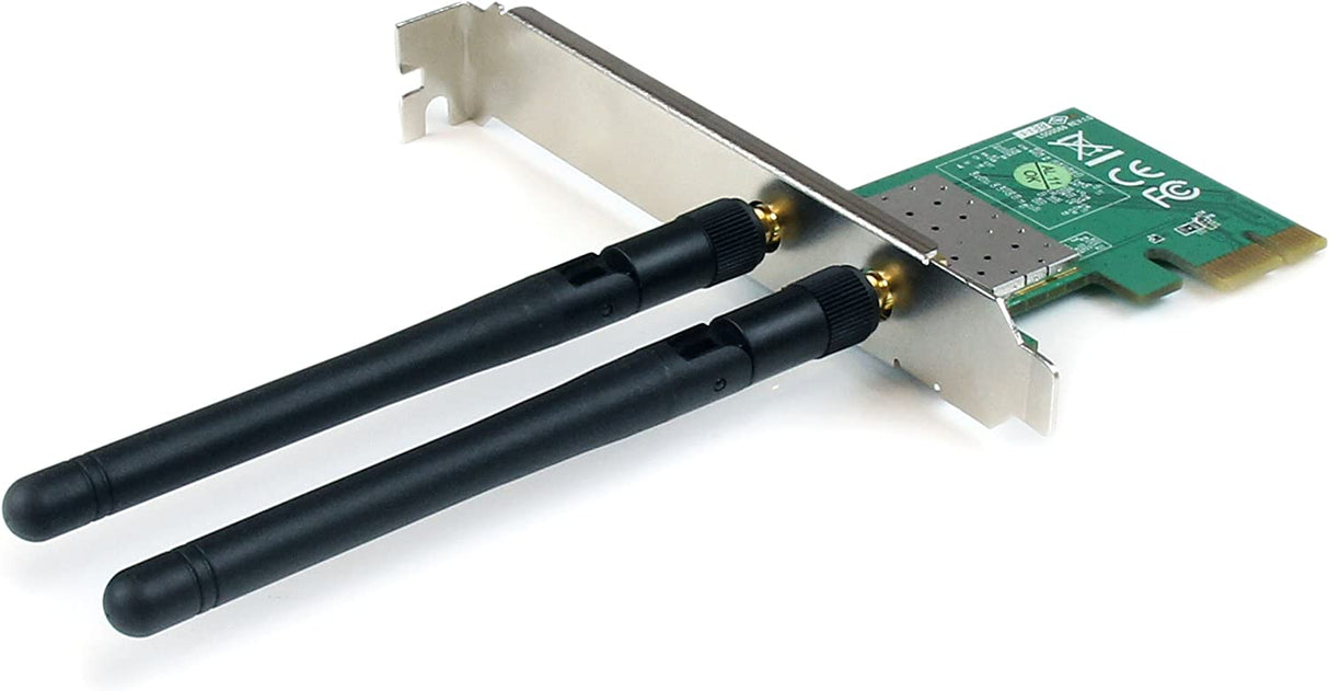 StarTech.com PCI Express Wireless N Card - 300 Mbps PCIe 802.11 b/g/n Network Adapter Card – 2T2R 2.2 dBi - PCIe Wireless Desktop Card (PEX300WN2X2)