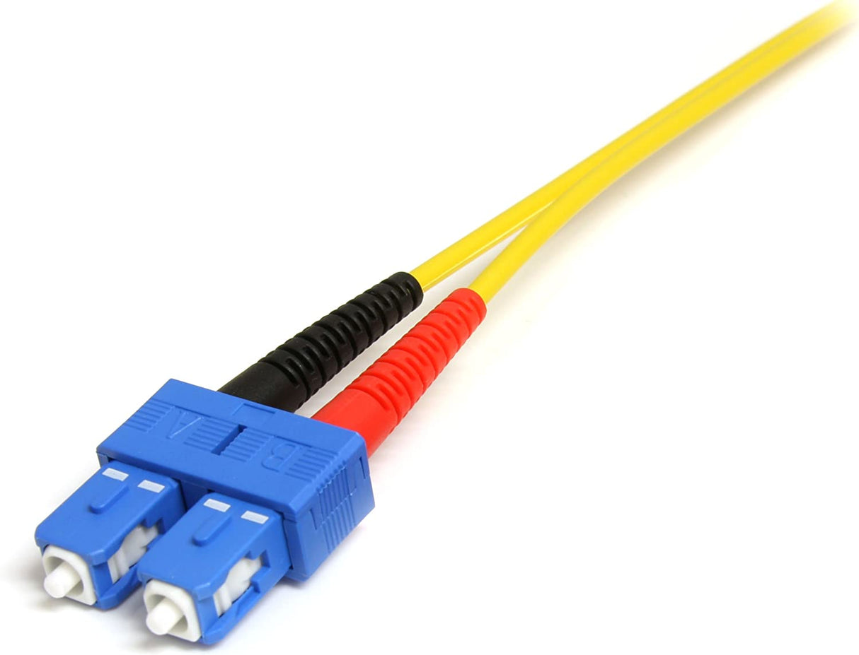 StarTech.com 10m Fiber Optic Cable - Single-Mode Duplex 9/125 - LSZH - LC/SC - OS1 - LC to SC Fiber Patch Cable (SMFIBLCSC10) Yellow 33 ft / 10 m LC to SC Single-Mode Duplex 9/125