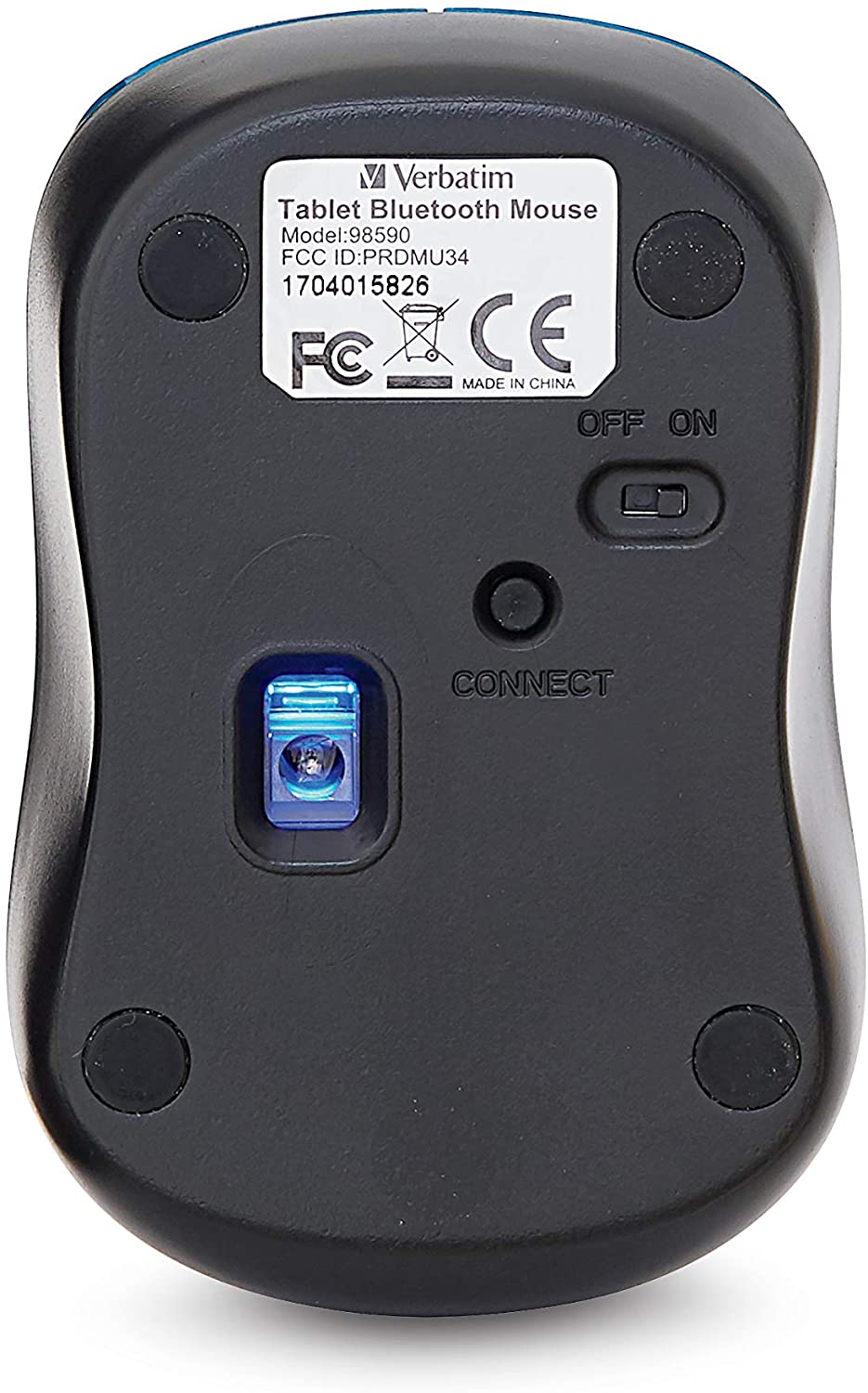 Verbatim Bluetooth Wireless Tablet Multi-Trac Blue LED Mouse - Dark Teal