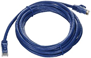 Monoprice 10-Feet FLEXboot Series 24AWG Cat6 550MHz UTP Ethernet Bare Copper Network Cable, Blue (109808) (2 Pack)