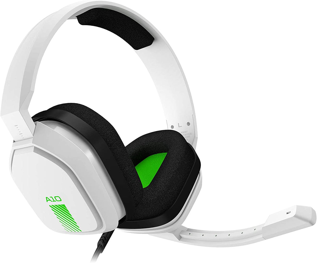 ASTRO Gaming A10 Wired Gaming Headset, Lightweight and Damage Resistant, ASTRO Audio, 3.5 mm Audio Jack, for Xbox Series X|S, Xbox One, PS5, PS4, Nintendo Switch, PC, Mac- White/Green White Gen 1 Xbox/PC Headset Only