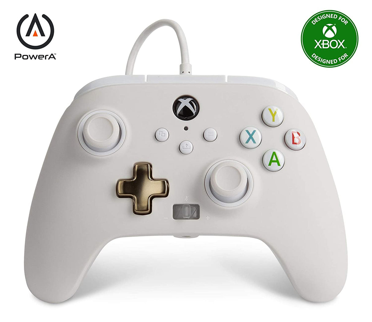 PowerA Enhanced Wired Controller for Xbox Series X|S - Mist, gamepad, wired video game controller, gaming controller, Xbox Series X|S White