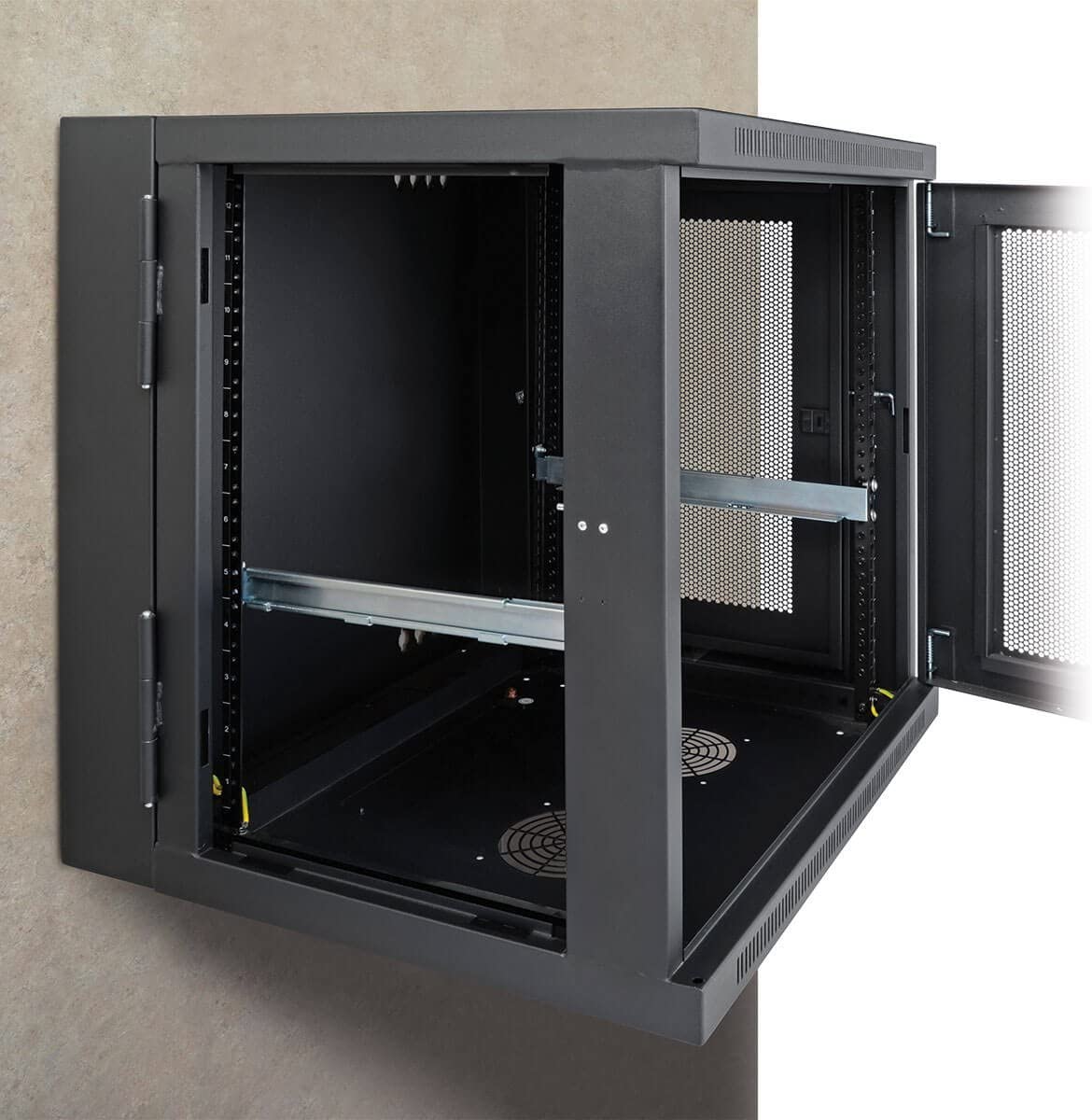 Tripp Lite 4-Post Rack-Mount Shelf Kit Universal for Wallmount Racks 1U (4POSTRAILKITWM), Silver