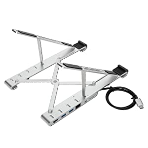 Targus Portable Laptop Stand + Integrated Dock, White (AWU100005GL)