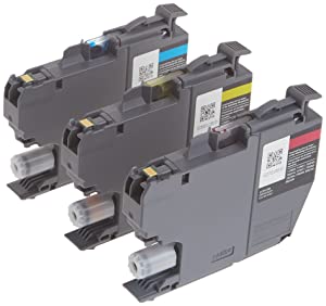 Brother Printer Genuine LC30133PKS 3-Pack High Yield Color Ink Cartridges, Page Yield Up to 400 Pages/Cartridge, Includes Cyan, Magenta and Yellow, LC3013 3 Color Ink