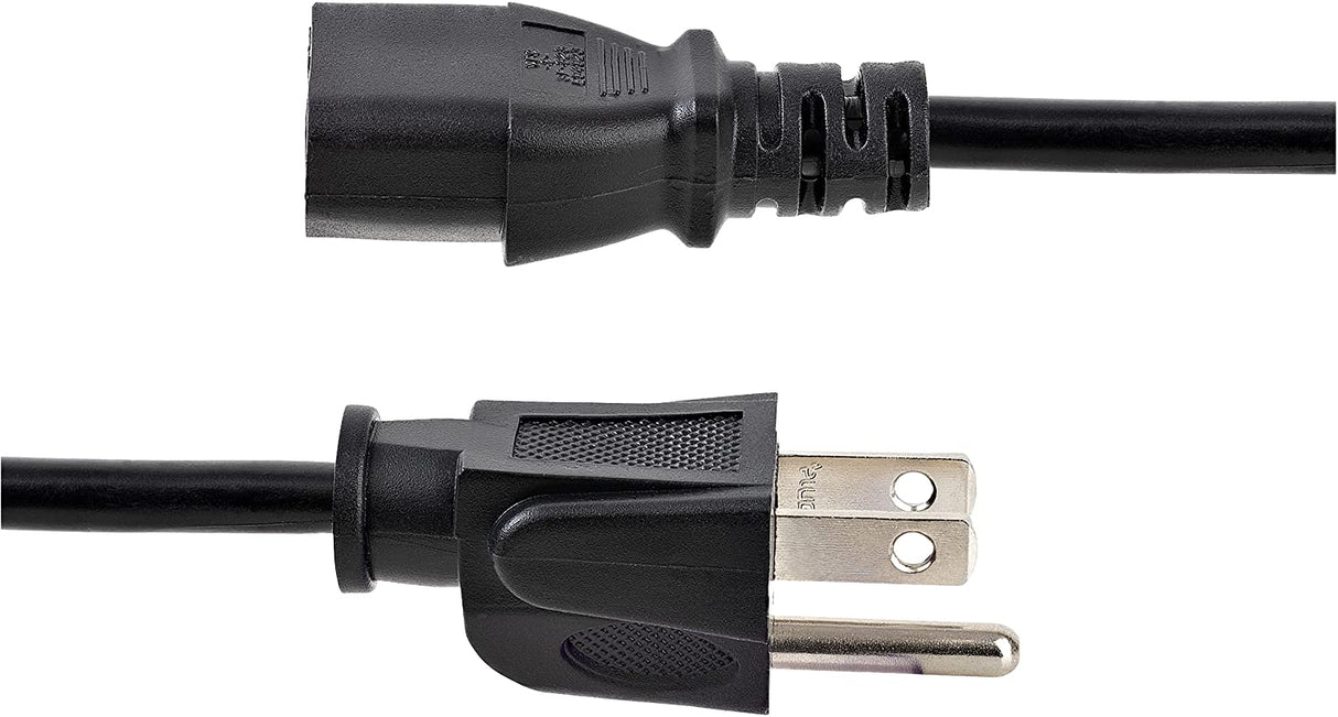 StarTech.com 25ft (7.6m) Computer Power Cord, NEMA 5-15P to C13, 10A 125V, 18AWG, Black Replacement AC Power Cord, Printer Power Cord, PC Power Supply Cable, Monitor Power Cable - UL Listed (PXT10125) 25 ft/7.5 m 1 Pack