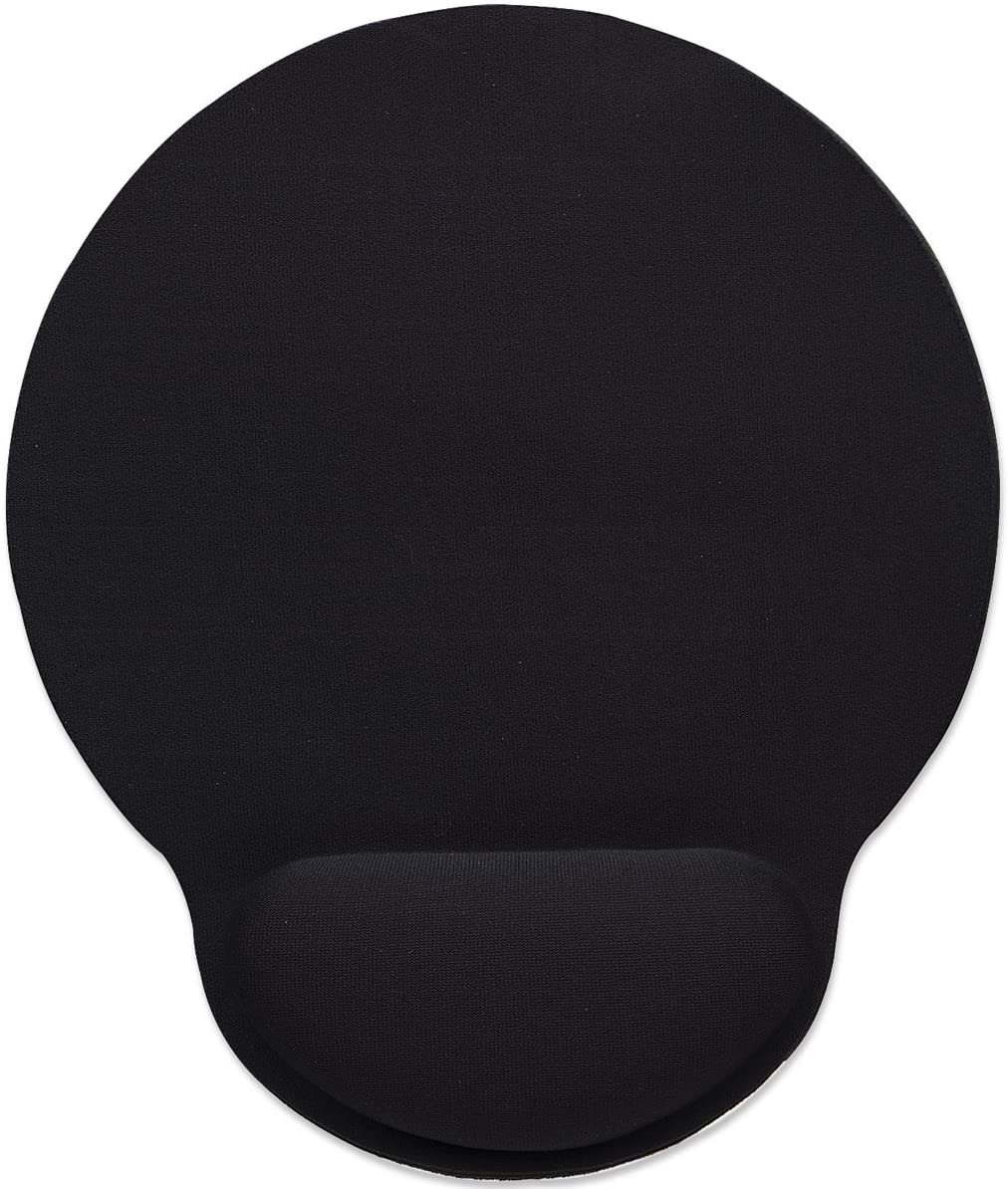 Manhattan Small Gel Mouse Pad - with Soft Wrist Support, Non-Slip Base, Ergonomic Design - for Laptop, Computer, PC Mouse - Lifetime Mfg Warranty - Black, 434362