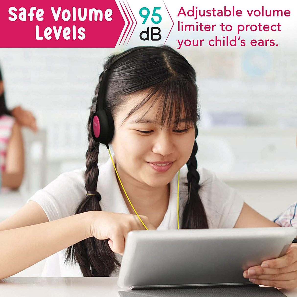 Maxell 195004 Action Kids Headphone with Microphone Black Black Standard Packaging