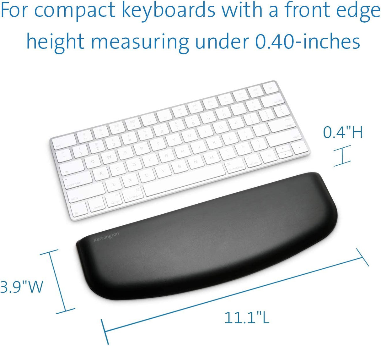 Kensington ErgoSoft Wrist Rest for Slim, Compact Keyboards, Black (K52801WW) Slim & Compact