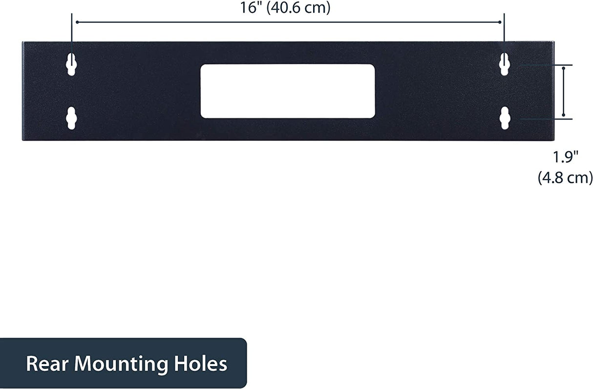 StarTech.com 2U Hinged Wall Mount Patch Panel Bracket - 6 inch Deep - 19" Patch Panel Swing Rack for Shallow Network Equipment- 22lbs (WALLMOUNTH2)