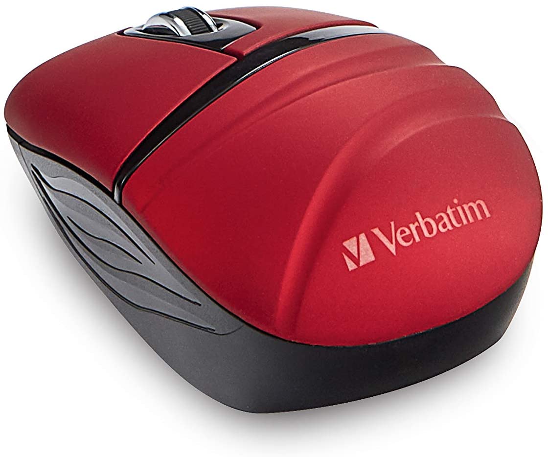 Verbatim Wireless Mini Travel Mouse, Commuter Series – Red