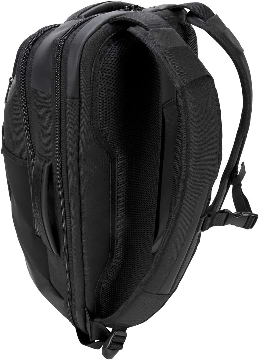 Targus Balance EcoSmart Travel and Checkpoint-Friendly Laptop Backpack Made from Recycled Weather Resistant & PVC-Free Material, Suspension Protection for 15.6-Inch Laptop, Black (TSB921US)