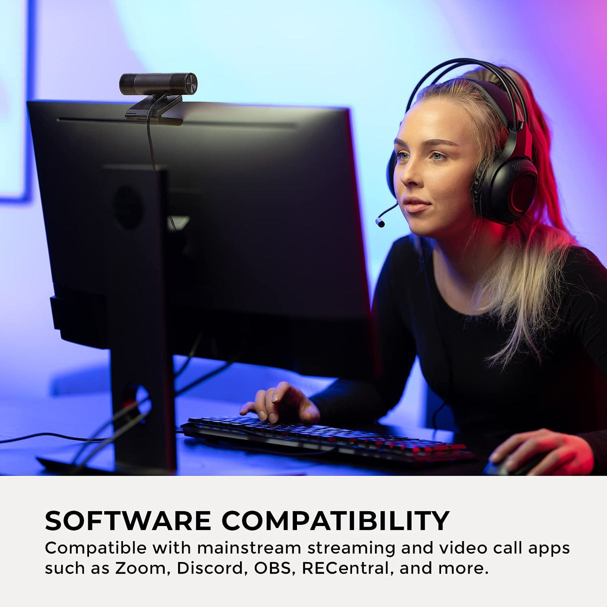 AVerMedia PW315 Webcam - 1080p HD Wide Angle Camera for Video Conferencing, Online Teaching, and Streaming