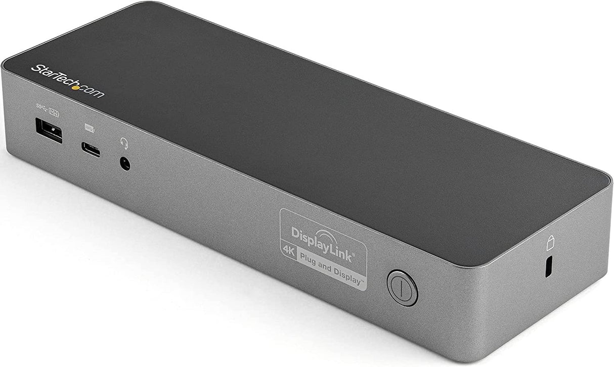 StarTech.com USB-C & USB-A Dock - Hybrid Universal Laptop Docking Station with 100W Power Delivery - Dual Monitor 4K 60Hz HDMI & DisplayPort - 4X USB 3.1 Gen 1 Hub, GbE - Windows & Mac (DK30C2DPEP)