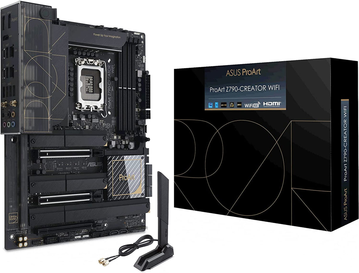 ASUS ProArt Z790-Creator WiFi 6E LGA 1700(Intel® 12th&13th Gen) ATX Content Creator Motherboard(PCIe 5.0,DDR5,2X Thunderbolt™ 4,10G&2.5G LAN,4xM.2/NVMe SSD,Front Panel USB 3.2 Gen2x2 Type-C)