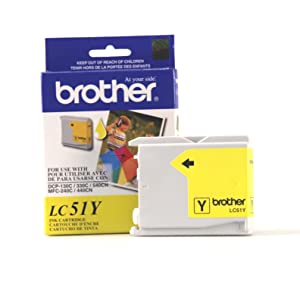 Brother Innobella LC51Y Ink Cartridge, 400 Page Yield, Yellow