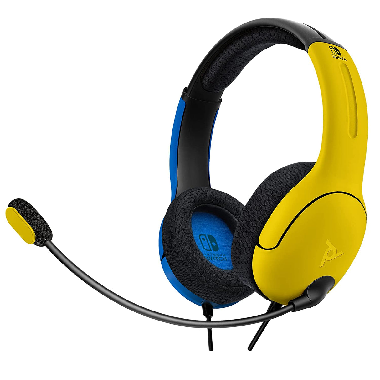 PDP Gaming LVL40 Stereo Headset with Mic for Nintendo Switch - PC, iPad, Mac, Laptop Compatible - Noise Cancelling Microphone, Lightweight, Soft Comfort On Ear Headphones, 3.5mm jack - Yellow & Blue Yellow/Blue Headset