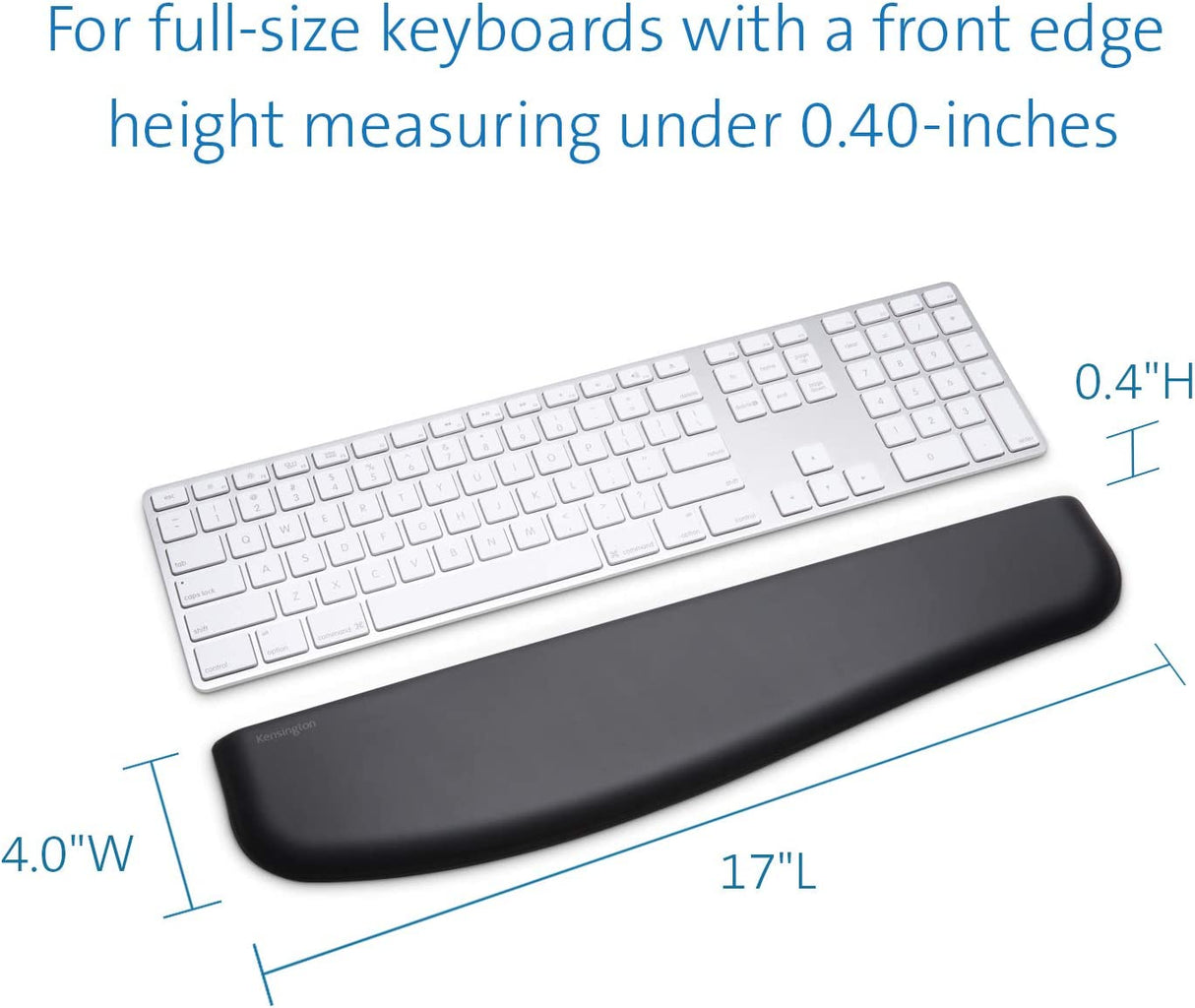 Kensington ErgoSoft Wrist Rest for Slim Keyboards, Black (K52800WW) Keyboard Wrist Rest Slim