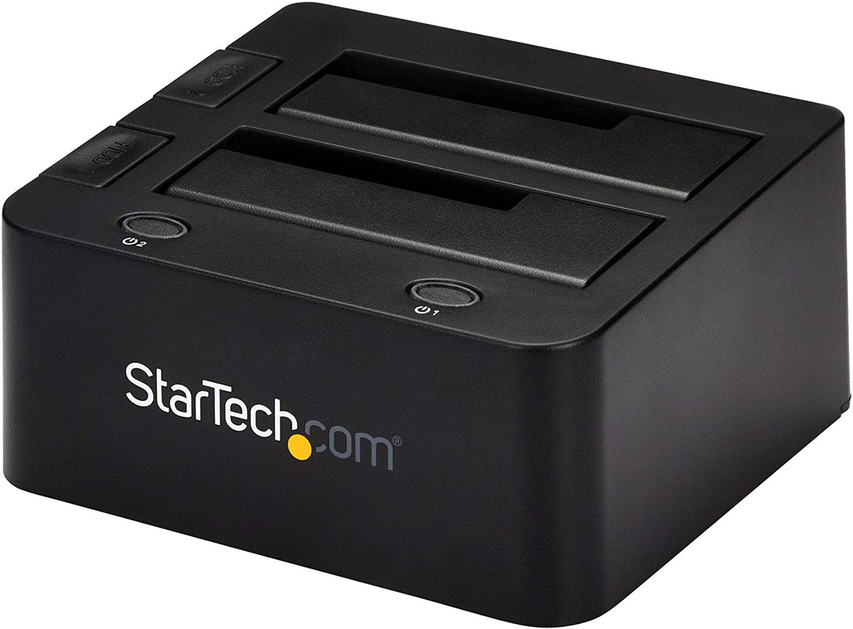 StarTech.com Dual-Bay USB 3.0 to SATA and IDE Hard Drive Docking Station, USB Hard Drive Dock, External 2.5/3.5" SATA III/IDE, SSD/HDD Docking Station, Hot-Swap Drive Bays, Top-Loading (UNIDOCKU33)