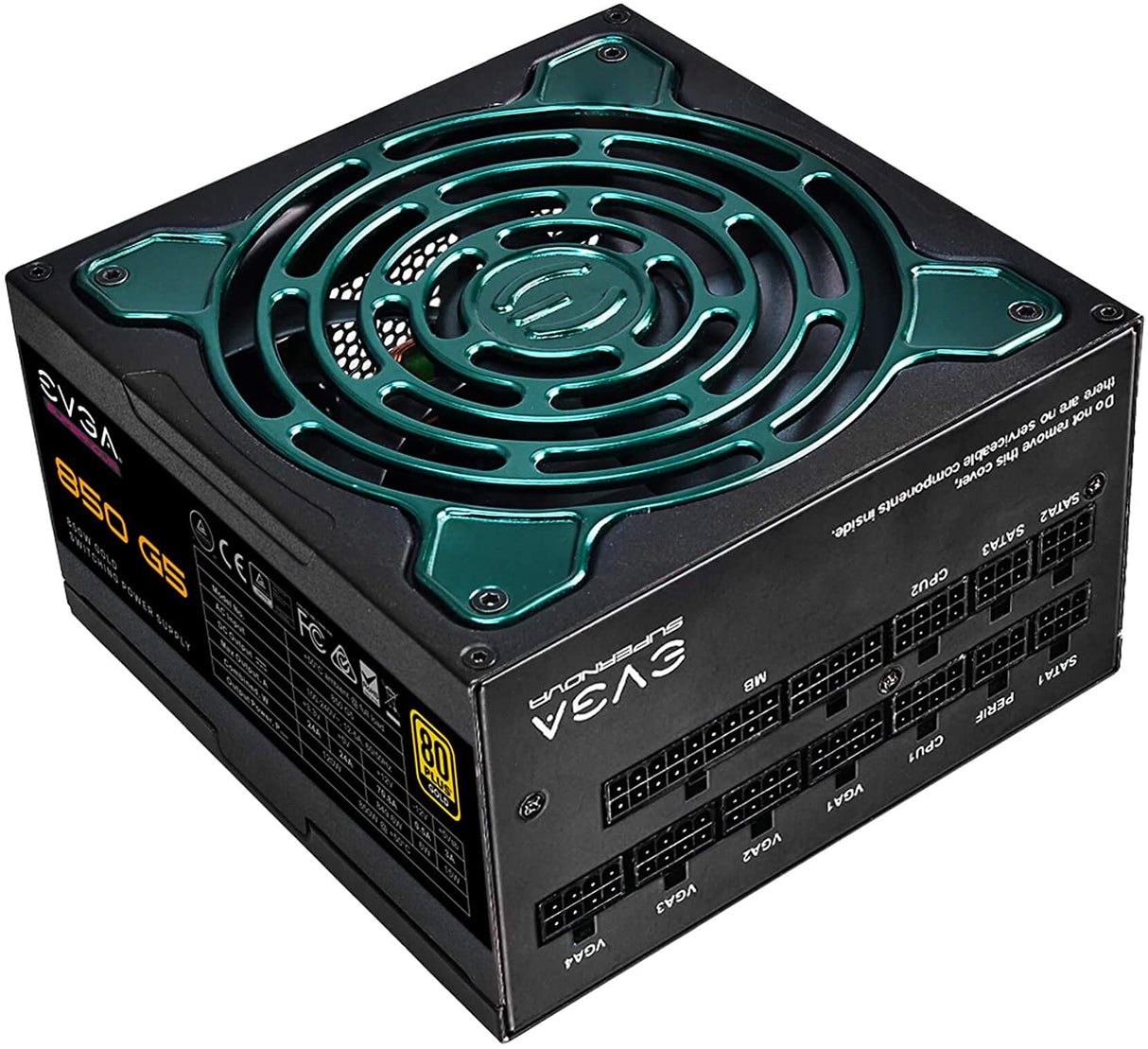 EVGA 220-G5-0850-X1 Super Nova 850 G5, 80 Plus Gold 850W, Fully Modular, ECO Mode with Fdb Fan, 10 Year Warranty, Compact 150mm Size, Power Supply 850W G5