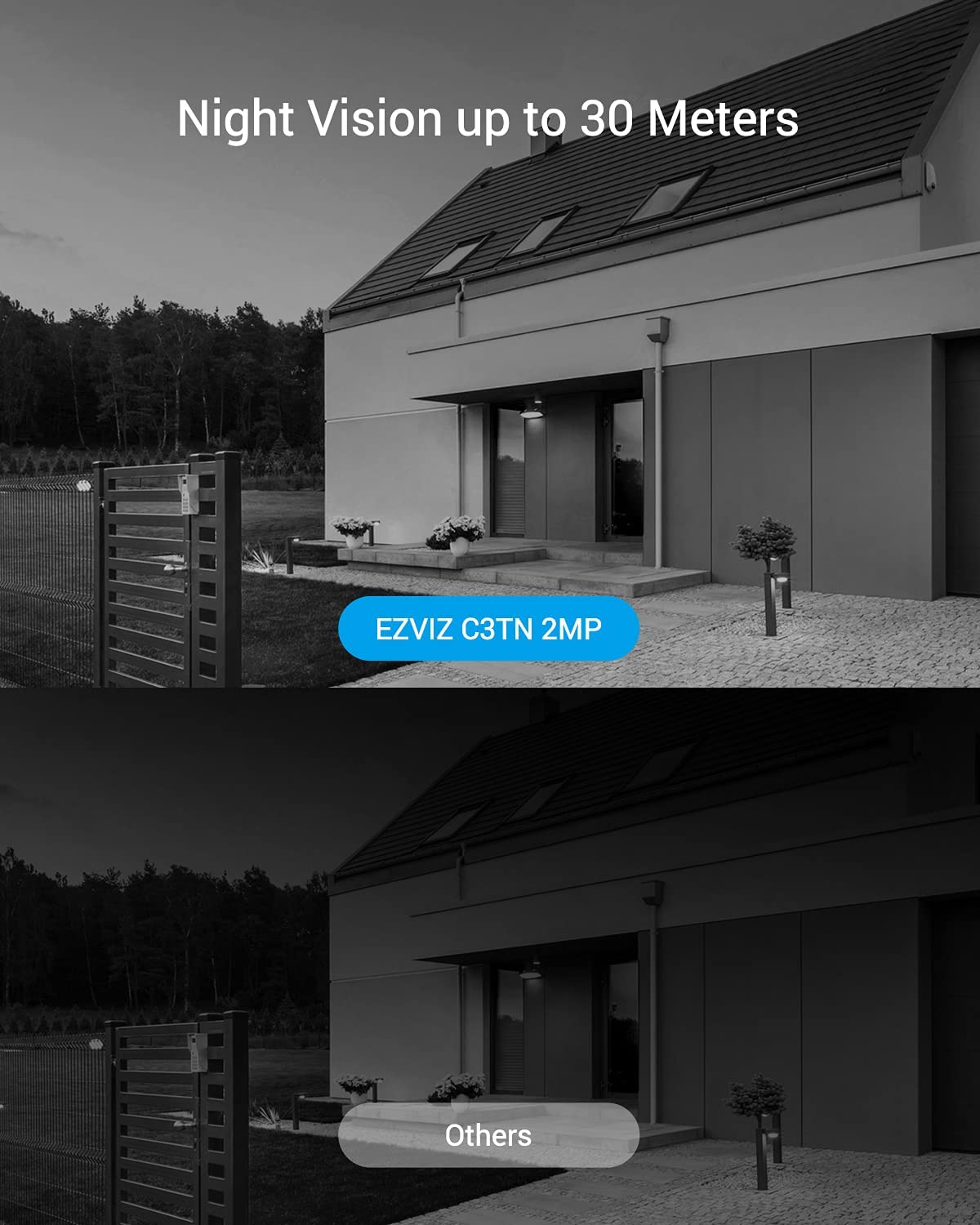 EZVIZ Security Camera Outdoor, 1080P WiFi Camera with Motion Alert, 100ft Night Vision and IP67 Waterproof, Compatible with Alexa Google Home | C3TN C3TN-1080P