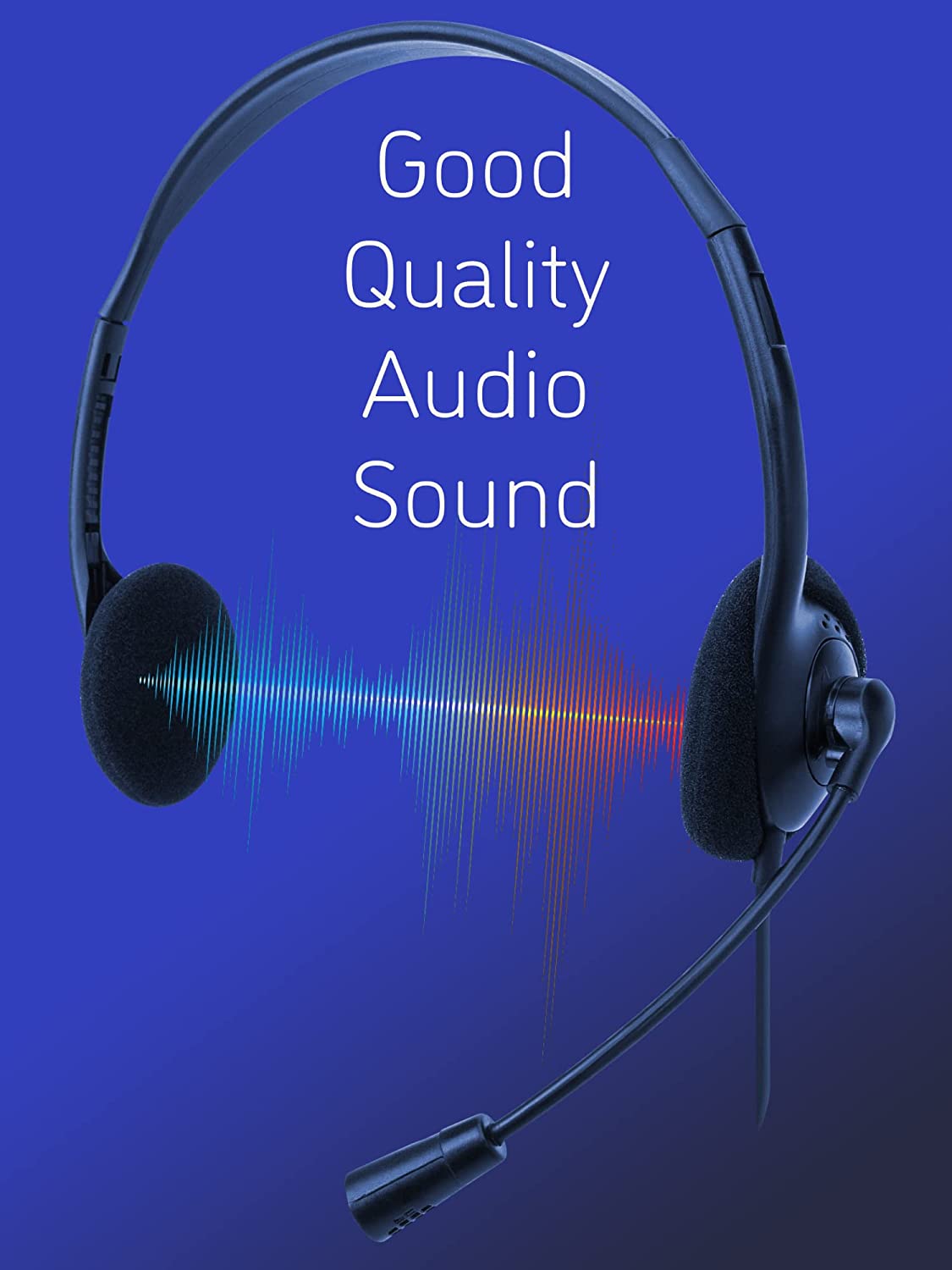 MANHATTAN USB Headset with Mic – Long 5 ft Cable Cord, Dual-Sided Padded On-Ear, Adjustable Headband – Non Reversible (Left Side Mic Use Only) - for Desktop, Laptop, Computer –3 Yr Mfg Warranty-179898