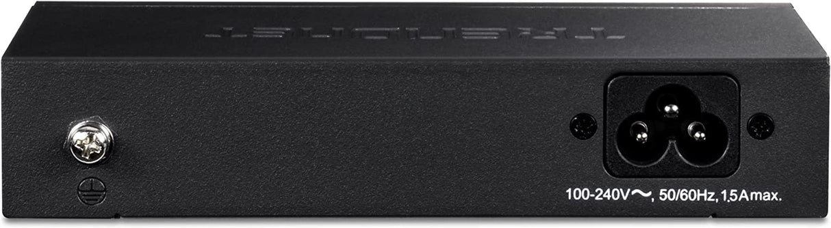 TRENDnet 6-Port Fast Ethernet PoE+ Switch, 4 x Fast Ethernet PoE Ports, 2 x Fast Ethernet Ports, 60W PoE Budget, 1.2 Gbps Switch Capacity, Metal, Lifetime Protection, Black, TPE-S50