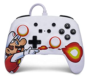 POWER A ENHANCED WIRED CONTROLLER + SLIM CASE FOR NINTENDO SWITCH MARIO FIREBALL - Nintendo Switch