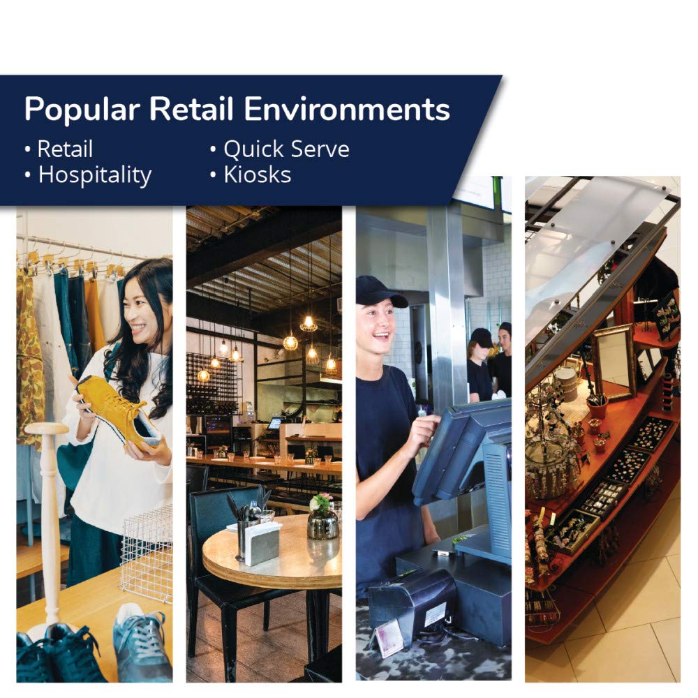 APG Standard- Duty 16” Electronic Point of Sale Cash Drawer | Vasario Series VB320-1-BL1616-B10 | with CD-101A Cable | Printer Compatible | Plastic Till with 5 Bill/ 8 Coin Compartments | Black Printer-Driven 24V (with Cable) - Black 16" - 5x8